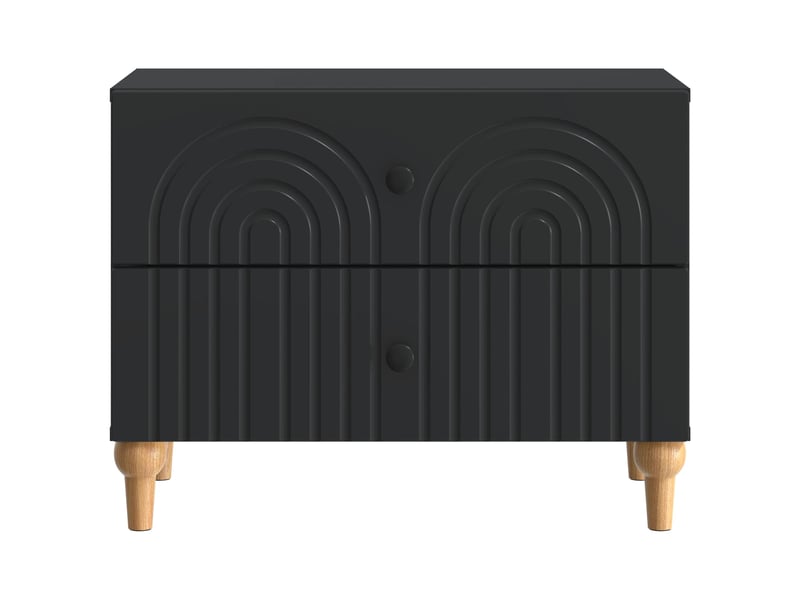  Table de chevet noir 62 x 34,5 x 48 cm bois d'ingénierie  - Conforama D