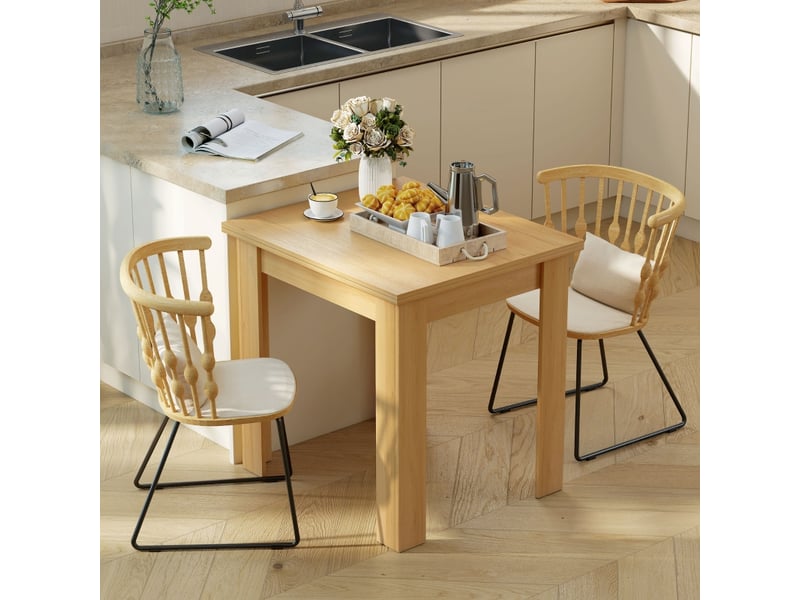  Table de salle à manger extensible 4 à 6 personnes pour salle à manger 70140×80×79 cm bois naturel  - Conforama C