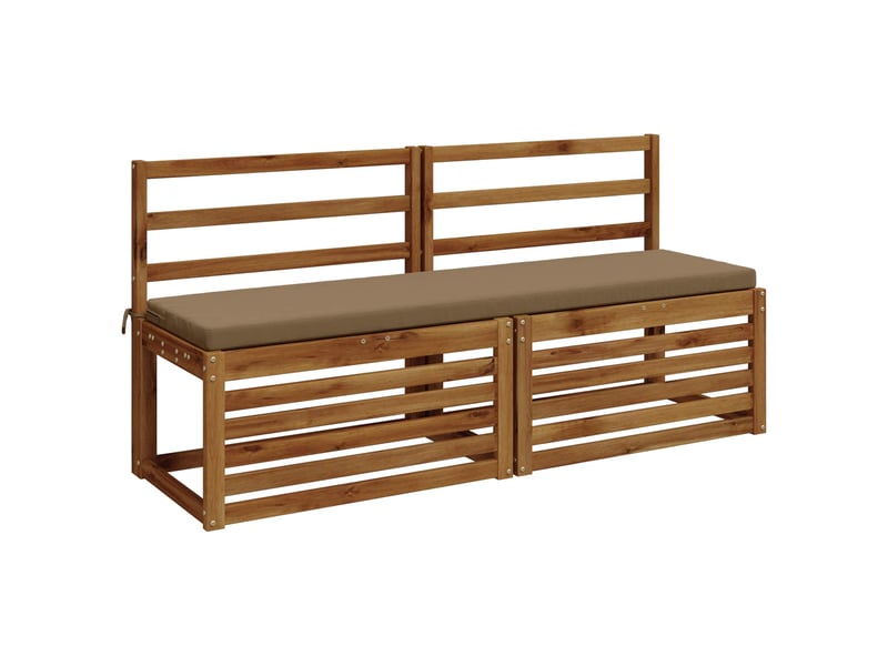  Lot de 2 coussins de banc, coussins d'assise soest 100 % polyester taupe cf57444  - Conforama C