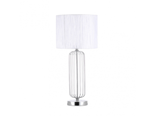Lampe à poser fabrilamp mansonia e27 coloris chromé 66 x 30 x 30 cm