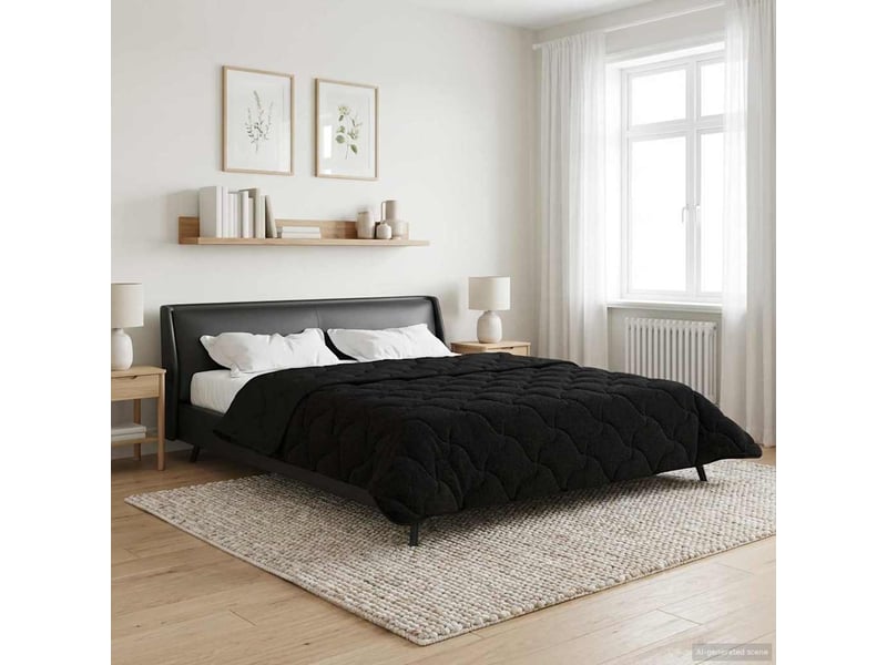 Duvet - couette complet toute l'année matelassé noir 240 x 260 cm  - Conforama B