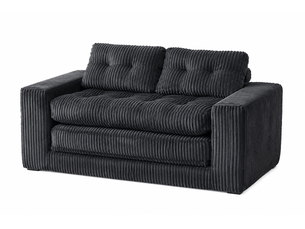 Canapé droit relax manuel 2 places Tissu noir