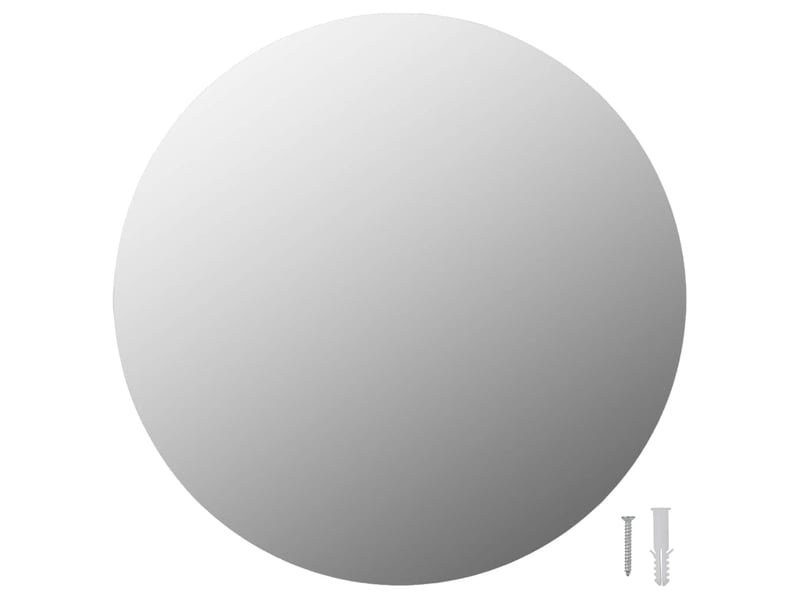  Miroir mural avec lampes led rond verre cf62812  - Conforama D