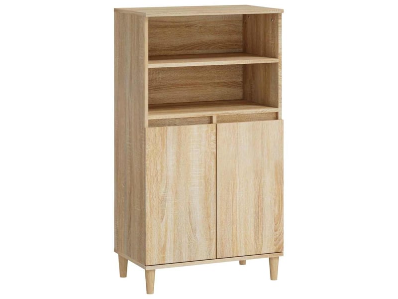  Buffet haut - bahut - meuble de rangement chêne sonoma 60x36x110 cm bois d'ingénierie  - Conforama A