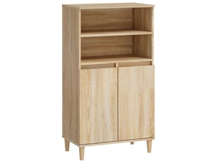 Buffet haut - bahut - meuble de rangement chêne sonoma 60x36x110 cm bois d'ingénierie