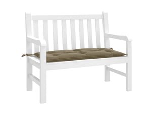 Coussin de banc de jardin, coussin d'assise taupe mélangé 100x50x7 cm tissu cf52837