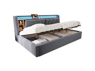 Lit banquette 90x200 cm BGSRYAO   coloris gris