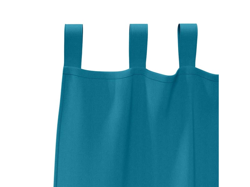 Lot de 2 rideaux occultants, rideaux black-out avec anneaux turquoise 260 x 140 cm cf44806 - Conforama E
