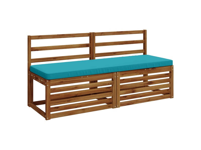  Lot de 2 coussins de banc, coussins d'assise vught 100 % polyester turquoise cf58183  - Conforama C