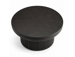 Table basse rond(e) coloris noir ULEVR  - 78 cmx78 cm