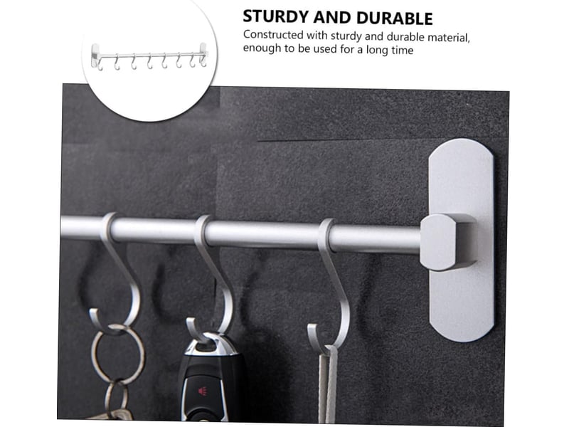  Crochet de cuisine mural pour ustensiles, support suspendu mobile pour rangement de garde-manger, organisation de cuisine avec gain de place pro, gris  - Conforama D