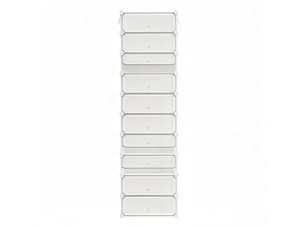 Meuble à chaussures modulable avec 10 compartiments fermés, anti-basculement, pour entrée, blanc, 40 × 30 × 170 cm