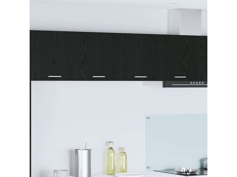  Meuble de cuisine - armoire suspendue chêne noir 80 x 31 x 40 cm bois d'ingénierie  - Conforama B