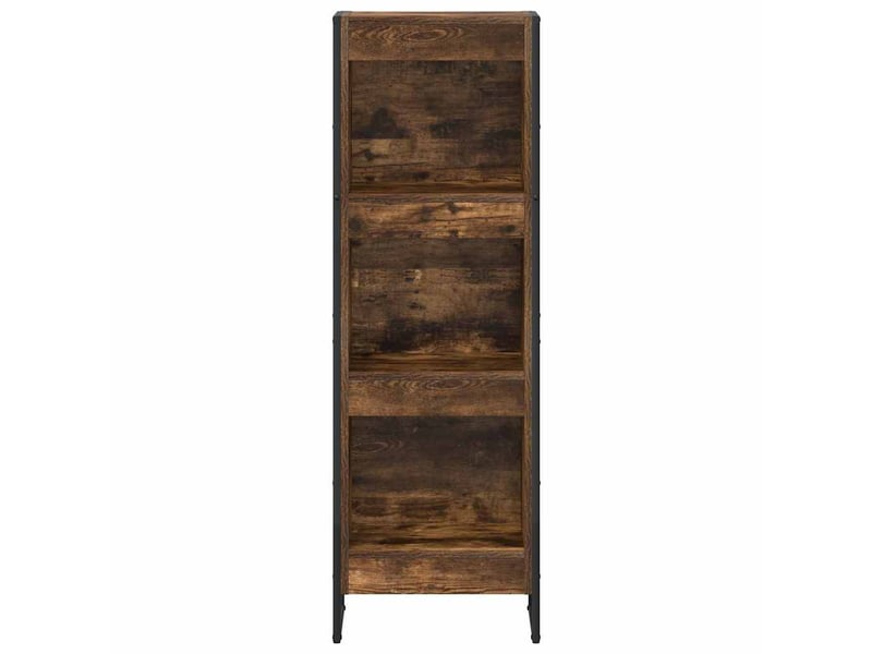 Bibliothèque, armoire à livres 40 x 30 x 121 cm bois d'ingénierie chêne fumé - Conforama E