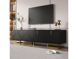 Meuble tv coloris noir 160 cm <strong>OXEZA</strong>  <strong></strong>