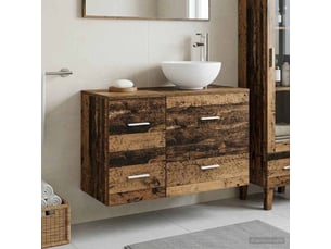 Ensemble de mobilier de salle de bain 2 pcs bois ancien shl2594