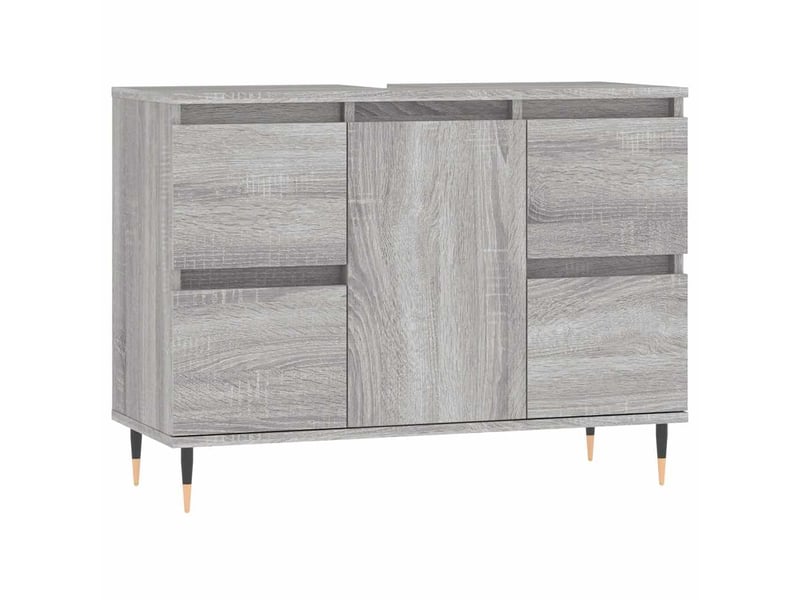  Armoire salle de bain, cabinet de salle de bain sonoma gris 80x33x60 cm bois d'ingénierie cf65215  - Conforama A