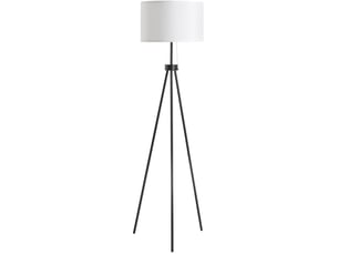 Lampadaire moderne e27 37x37x152 cm structure stable en métal noir et blanc sans ampoule