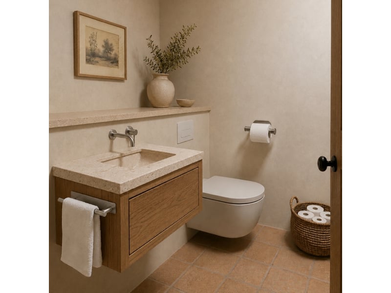  Porte serviette adhésif mural salle de bain ou cuisine 1 barre, sans perçage - acier inoxydable - chrome  - Conforama E