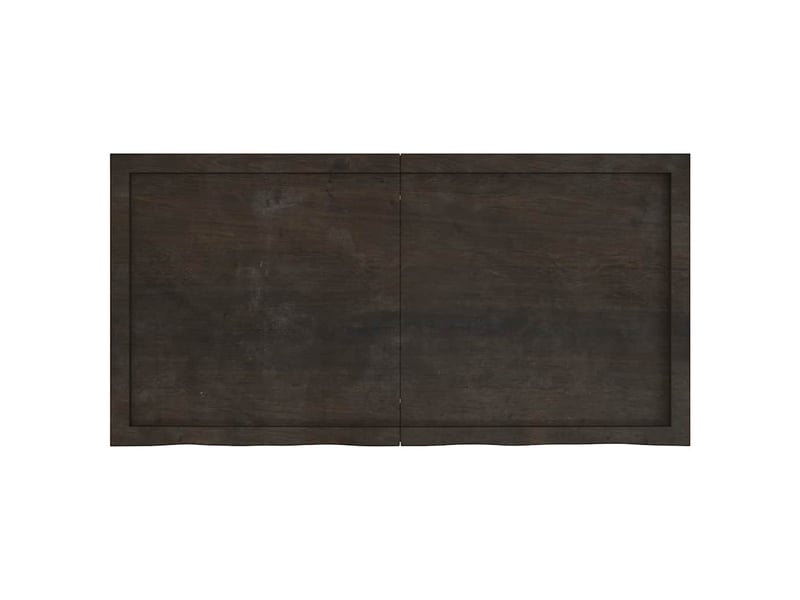 Comptoir de salle de bain, plan de travail marron foncé bois massif traité cf65873 - Conforama C