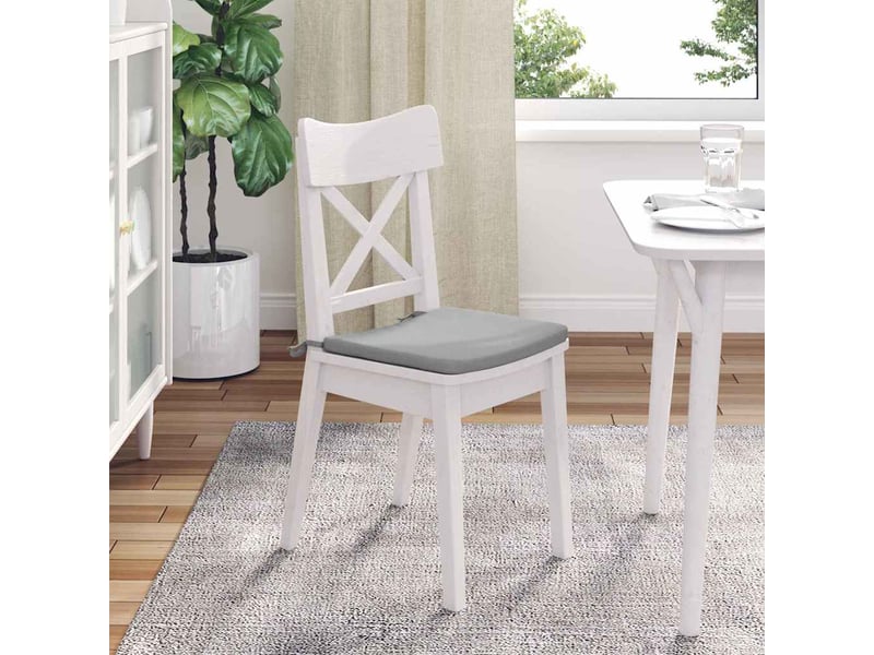  Lot de 4 coussins de siège, coussins décoratifs tissu gris nuage 40 x 40 x 3 cm cf60012  - Conforama D