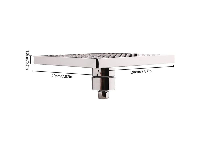  Pommeau de douche led carré 7 couleurs changeant le débit d'eau 8 pouces abs chrome 12 pièces led pour salle de bain - rw  - Conforama C