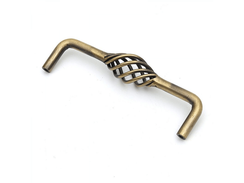 Jeu de 4 poignées de tiroir anciennes en inconel pour portes de commode - bronze96 mm - Conforama C