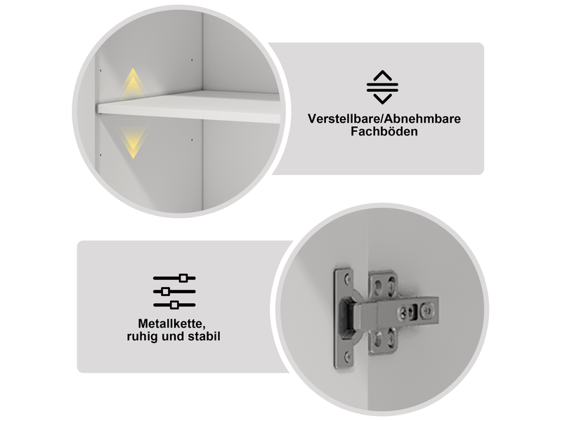  Armoire rangement 90x35x110 cm, meuble à chaussures 3 portes, capacité adaptée couloir, charge max 50 kg par plateau  - Conforama E