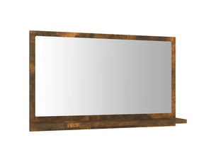 Miroir de salle de bain, miroir de toilette chêne fumé 60x10,5x37 cm bois d'ingénierie cf62481