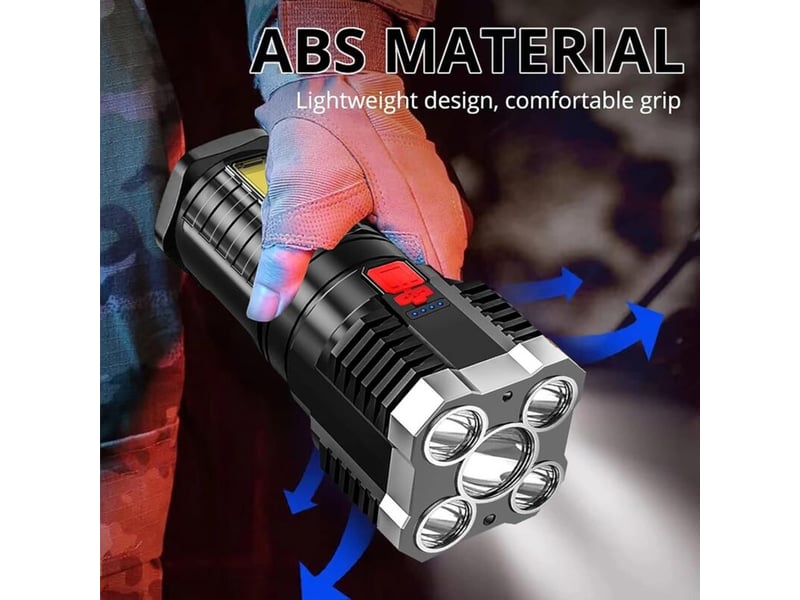  Lampe torche led puissante, torche lampe de poche led, 10000 lumens lampe de poche rechargeable, étanche ip65  - Conforama E