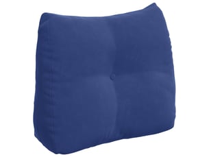 Coussin de dos, coussin de dossier bleu police 60 x 24 x 50 cm velours cf54570