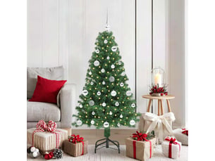 Sapin de noël - arbre de noël artificiel vert 150 cm pvc, acier et plastique