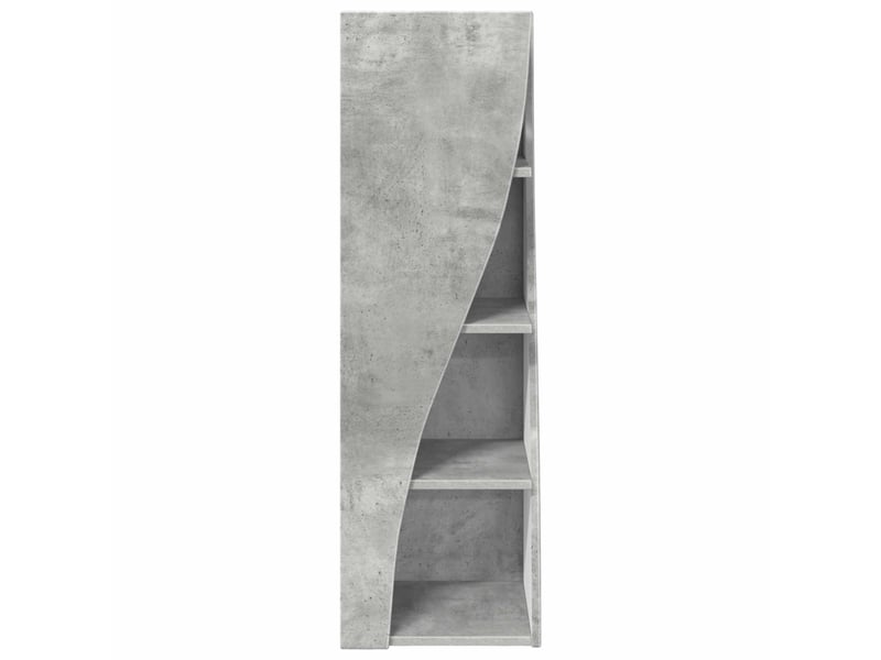  Meuble d'angle, meuble de rangement salon 32x32x102cm bois d'ingénierie gris béton  - Conforama E