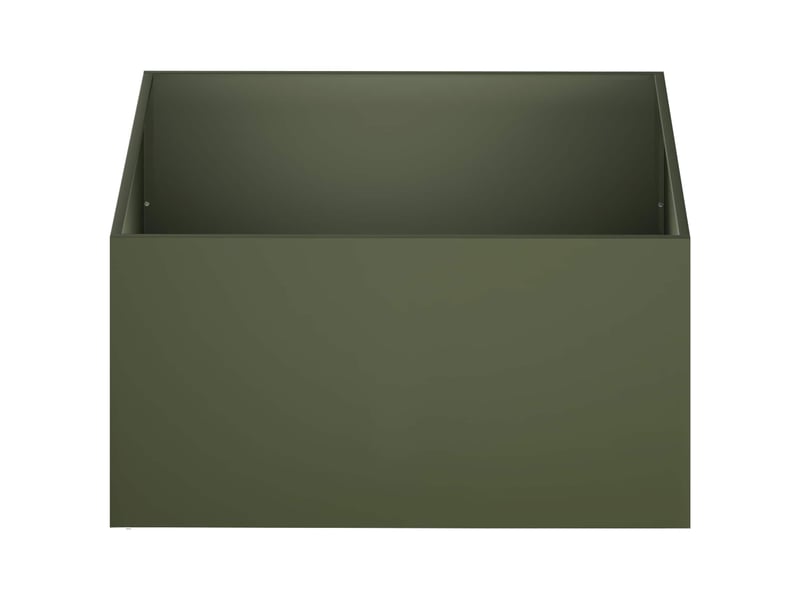  Jardinière - cache-pot de jardin 2 pcs vert olive 80 x 80 x 40 cm  - Conforama D