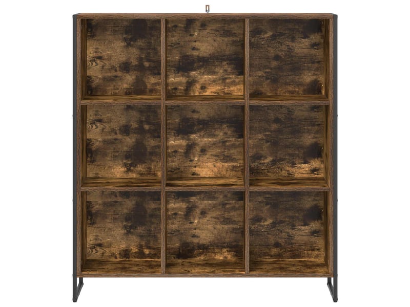  Bibliothèque, armoire à livres 99,5 x 30 x 108 cm bois d'ingénierie chêne fumé shl441  - Conforama E
