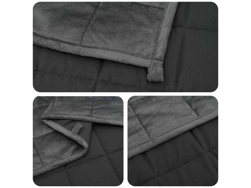  Couverture lestée adulte, couverture pondérée anthracite 140x200 cm 6 kg shl35189  - Conforama E