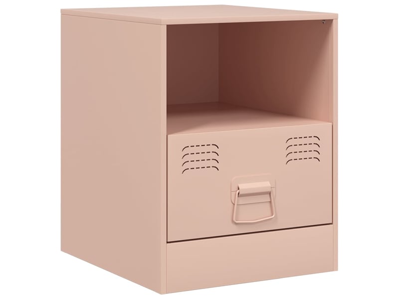  Table de chevet - cabinet de chevet - table de nuit rose 34,5x39x44 cm acier  - Conforama A