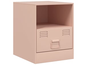 Table de chevet - cabinet de chevet - table de nuit rose 34,5x39x44 cm acier