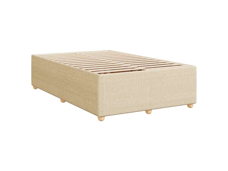  Lit double- lit adulte -  cadre de lit sans matelas crème 120x190 cm tissu  - Conforama B
