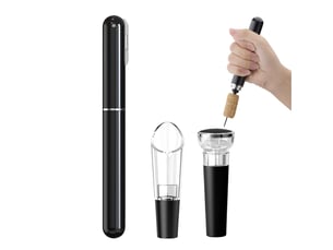 Kit accessoire vin ouvre bouteille, ouvre bouteille de vin, verseur pour le vin, obouchon à vide, ensembles d'accessoires pour vin avec ouvre-lapin
