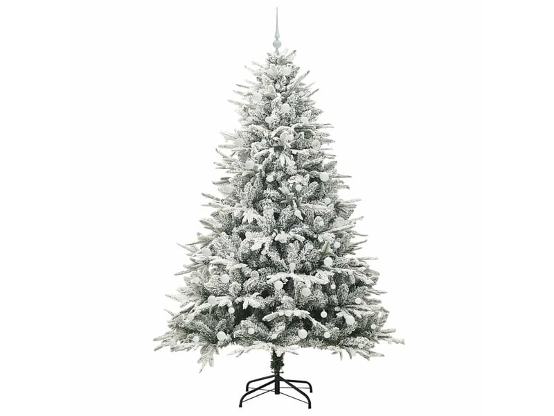 Sapin de noël, arbre de noël artificiel pré-éclairé avec ensemble de boules cf61632 - Conforama D