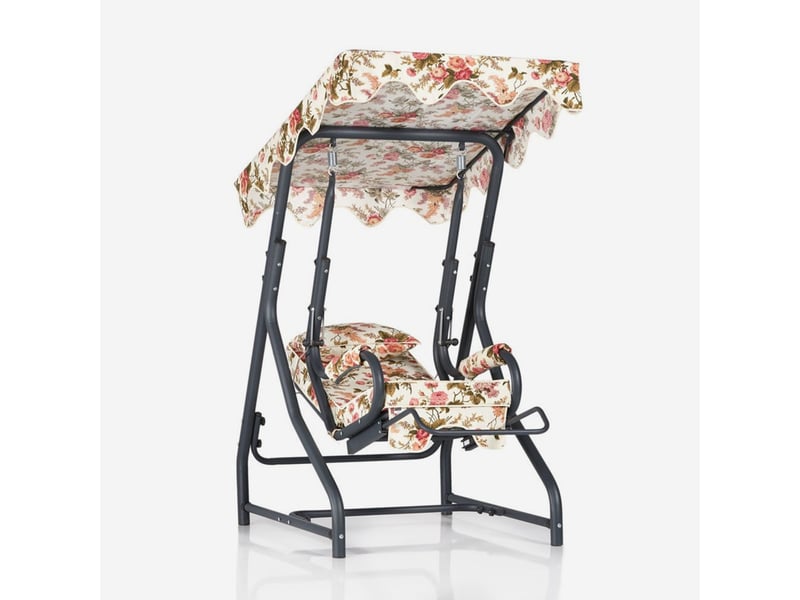 Chaise à bascule de jardin en métal camellia - Conforama D