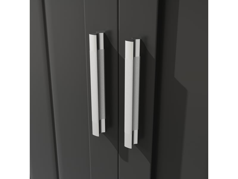  Buffet de cuisine -buffet haut led avec vitrine portes vitrées - rangement cuisine avec tiroir et placards 104x40x180cm -  noir  - Conforama D