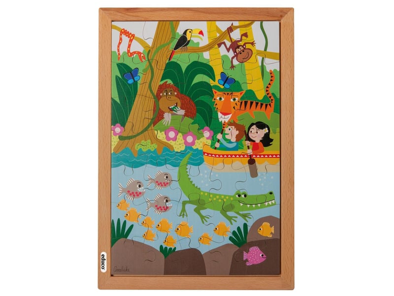  Educo dessus et dessous - dans la jungle  35 pièces de puzzle 8719924041304 - Conforama B