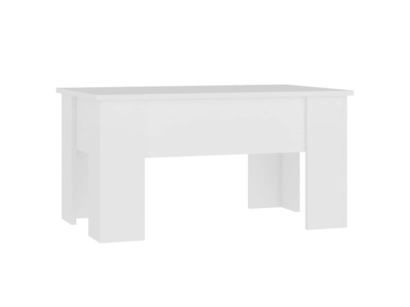  Table basse - table de salon - table à thé blanc 79x49x41 cm bois d'ingénierie  - Conforama A