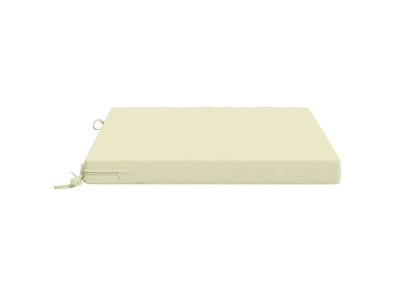 Lot de 4 coussins de siège, coussins d'assise soest 100 % polyester crème cf60399 - Conforama D