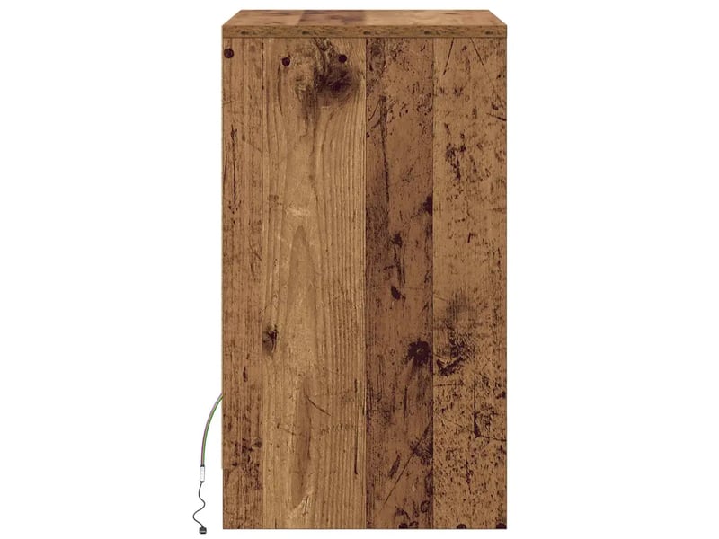  Lot de 2 armoires de chevet led modernes avec tiroir 38 x 34 x 61 cm en bois d'ingénierie bois ancien 02_0052439  - Conforama D