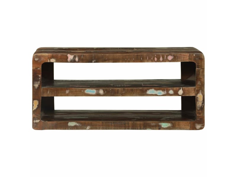  Meuble tv - banc tv - meuble de rangement 80 x 32 x 36 cm bois massif de récupération  - Conforama C