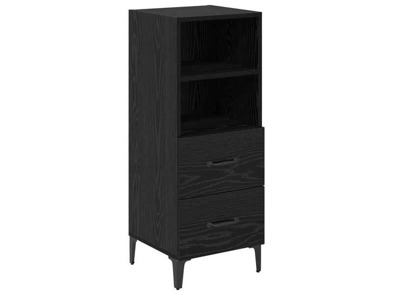 Buffet - bahut - meuble de rangement chêne noir 34 x 34,5 x 90 cm bois d'ingénierie - Conforama A