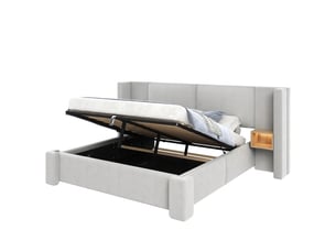 Lit coffre 140x200 cm <strong></strong> <strong></strong> coloris beige